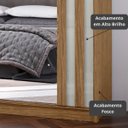 Ver imagem 5 de Roupeiro Seul 2 Portas Deslizantes Espelhado 100% Mdf - Freijó/off White