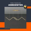 Ver imagem 4 de Lustre Pendente Wave 3 em 1 de Led Gold