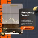 Ver imagem 2 de Lustre Pendente Wave 3 em 1 de Led Gold
