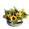 Arranjo Flores Artificiais de Girassóis Vaso Prata Grande - 4