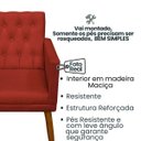 Ver imagem 3 de Poltrona Reforçada para Escritório com Pés Palito Tecido Suede
