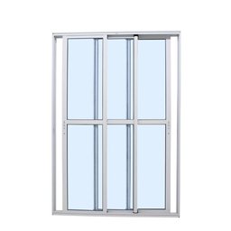 Porta de aluminio 03 folhas móveis maxx Branco - 210x200 - 2 Porta de aluminio 03 folhas móveis maxx Branco - 210x200 - 2