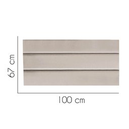 Painel Cabeceira Estofada Argentina 100cm Cama Box Solteiro Suede Bege- Mabe Magazine - 2