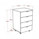 Ver imagem 7 de Escrivaninha Mesa Escritório em L Estilo Industrial 150x150cm com Gaveteiro Volante 4 Gavetas