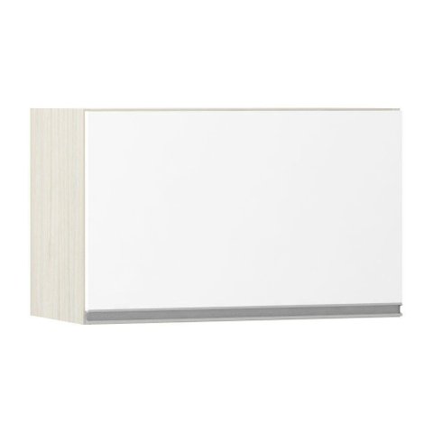 Armário Basculante 60cm 1 Porta Lis Legno Crema C/Branco