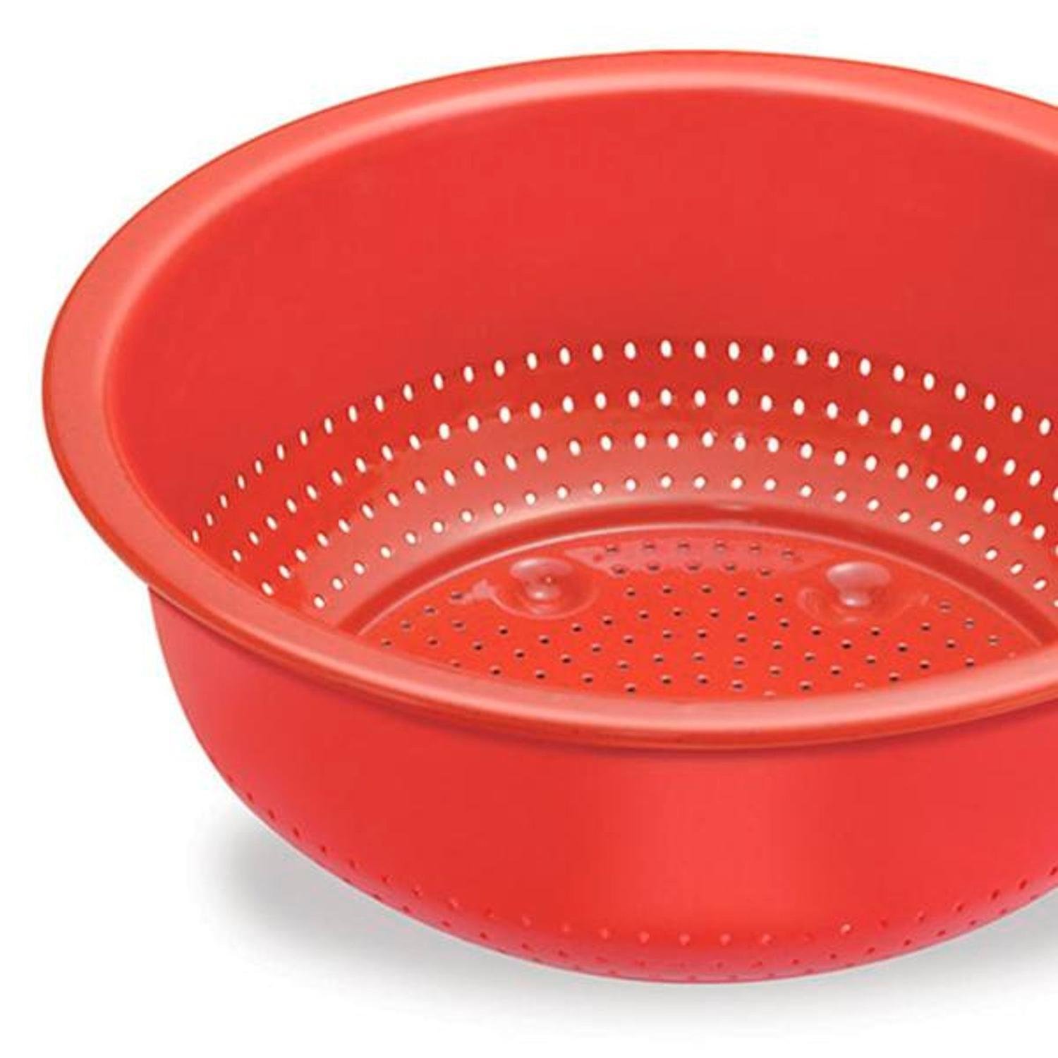 Lavatudo Lavarroz Aluminio Vermelho Médio 22X9Cm 0.067 Dona Chefa - 3