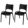 Cadeira Iso Base Preto Escola, Escritório - Kit 2 Un - 2
