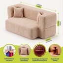 Ver imagem 2 de Sofá Cama Nômade 1,88m Xpand Tech Tecido Velourê Bege Cama Inbox