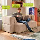 Ver imagem 5 de Sofá Cama Nômade 1,88m Xpand Tech Tecido Velourê Bege Cama Inbox