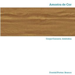 Balcões para Cozinha 3 Portas Basculantes 4 Gavetas e Tampos 200cm 100% MDF Vicenza Espresso Móveis - 11