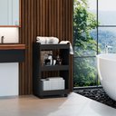 Ver imagem 1 de Esmalteira Jade Decorativa com Nichos para Organização de Esmaltes Design Moderno - Preto