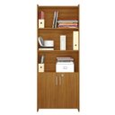 Ver imagem 7 de Conjunto 2 Peças com Mesa para Escritório em L e Armário Multiuso Alto Aberto Espresso Móveis Branco Freijó