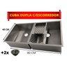 Cuba Dupla C/ Calha Gourmet Organizador Canal Equipado Inox AJL Cuba Dupla Com Canal Equipado - 5