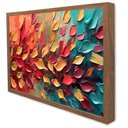 Ver imagem 3 de Quadro Decorativo Floral Luxo Pétalas Multicoloridas em Moldura Caixa Tacolado Moldura Trad 1cm Bran