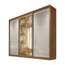 Ver imagem 2 de Guarda Roupa Casal Diamond Glass 3 Portas 4 Gavetas 1PORTA Reflequita Novo Horizonte Cumaru/Fendi