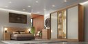 Ver imagem 1 de Guarda Roupa Casal Diamond Glass 3 Portas 4 Gavetas 1PORTA Reflequita Novo Horizonte Cumaru/Fendi