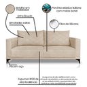 Ver mais imagens de Sofá Eliot 2 Lugares 180 cm Linho Boucle Bege