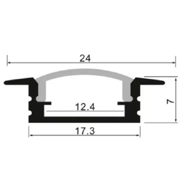 Perfil Slim Embutir Gaya 1213 - 2