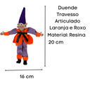 Ver imagem 2 de Duende Travesso 20 Cm em Resina - Escolha a Cor:laranja