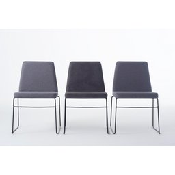 Cadeira Paris Nobuk Off White Base Aço Carbono Preto - Casa Maju - 3