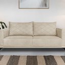 Ver imagem 1 de Sofá Eliot 3 Lugares 220 cm Linho Boucle Bege
