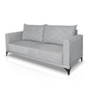 Ver imagem 4 de Sofá Eliot 2 Lugares 160 cm Linho Boucle Cinza
