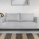 Ver imagem 1 de Sofá Eliot 2 Lugares 160 cm Linho Boucle Cinza