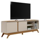 Ver imagem 2 de Rack para TV até 70 Polegadas MDF 200cm Pés em Madeira Maciça Istambul Bege