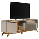 Ver imagem 4 de Rack para TV até 70 Polegadas MDF 200cm Pés em Madeira Maciça Istambul Bege