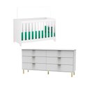 Ver imagem 1 de Berço Multifuncional 3x1 + Cômoda Ditália Bbi-51 Dm-240 Branco