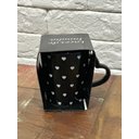 Ver imagem 3 de Caneca de Cerâmica 270ml Preta Alça e Estampa Coração Branco