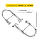 Ver imagem 5 de Torneira para Cozinha Gourmet de Parede Pia Flexível Moderna Aço Inox 304 Prata Brinovar