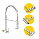 Ver imagem 2 de Torneira para Cozinha Gourmet de Parede Pia Flexível Moderna Aço Inox 304 Prata Brinovar