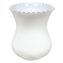 Ver imagem 1 de Cúpula Manga Babada P/lampião Retrô de Vidro Branco Brilho