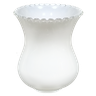 Cúpula Manga Babada P/lampião Retrô de Vidro Branco Brilho - 1