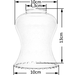Cúpula Manga Babada P/lampião Retrô de Vidro Branco Brilho - 2