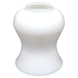 Cúpula Manga Babada P/lampião Retrô de Vidro Branco Brilho - 3