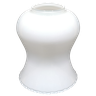 Cúpula Manga Babada P/lampião Retrô de Vidro Branco Brilho - 3
