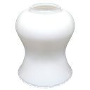 Ver imagem 3 de Cúpula Manga Babada P/lampião Retrô de Vidro Branco Brilho