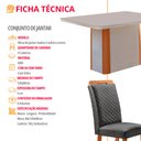 Ver imagem 2 de Mesa de Jantar Isadora 120cm Tampo MDF Vidro Canto Copo com 4 Cadeiras Lorena