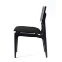 Ver imagem 3 de Cadeira de Madeira Zaya Preta Encosto Tela Sextavada Assento Estofado