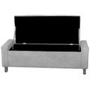 Ver imagem 6 de Calçadeira Baú Casal King Size Estofada Valencia Veludo Cinza