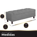 Ver imagem 7 de Calçadeira Baú Casal King Size Estofada Valencia Veludo Cinza