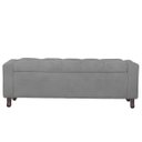 Ver imagem 4 de Calçadeira Baú Casal King Size Estofada Valencia Veludo Cinza