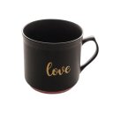 Ver imagem 2 de Caneca Cerâmica Love Preto Matt/rosa 660ml