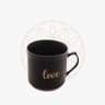 Caneca Cerâmica Love Preto Matt/rosa 660ml - 1