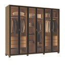Ver imagem 3 de Guarda Roupa Casal 6 Portas Reflecta com LED 100% MDF Speculum 274cm - Carvalho