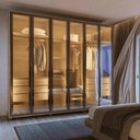 Ver imagem 1 de Guarda Roupa Casal 6 Portas Reflecta com LED 100% MDF Speculum 274cm - Carvalho