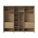 Ver imagem 4 de Guarda Roupa Casal 6 Portas Reflecta com LED 100% MDF Speculum 274cm - Carvalho