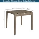 Ver imagem 2 de Mesa Lateral e de Apoio Quadrada Área Externa Outdoor Gávea Rivatti Polipropileno Fendi Proteção